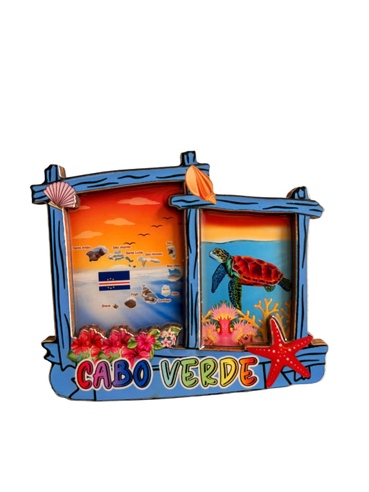 Magnée de frigo l’océan, les îles et le Cap-Vert réunis en un seul objet.